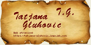 Tatjana Gluhović vizit kartica
